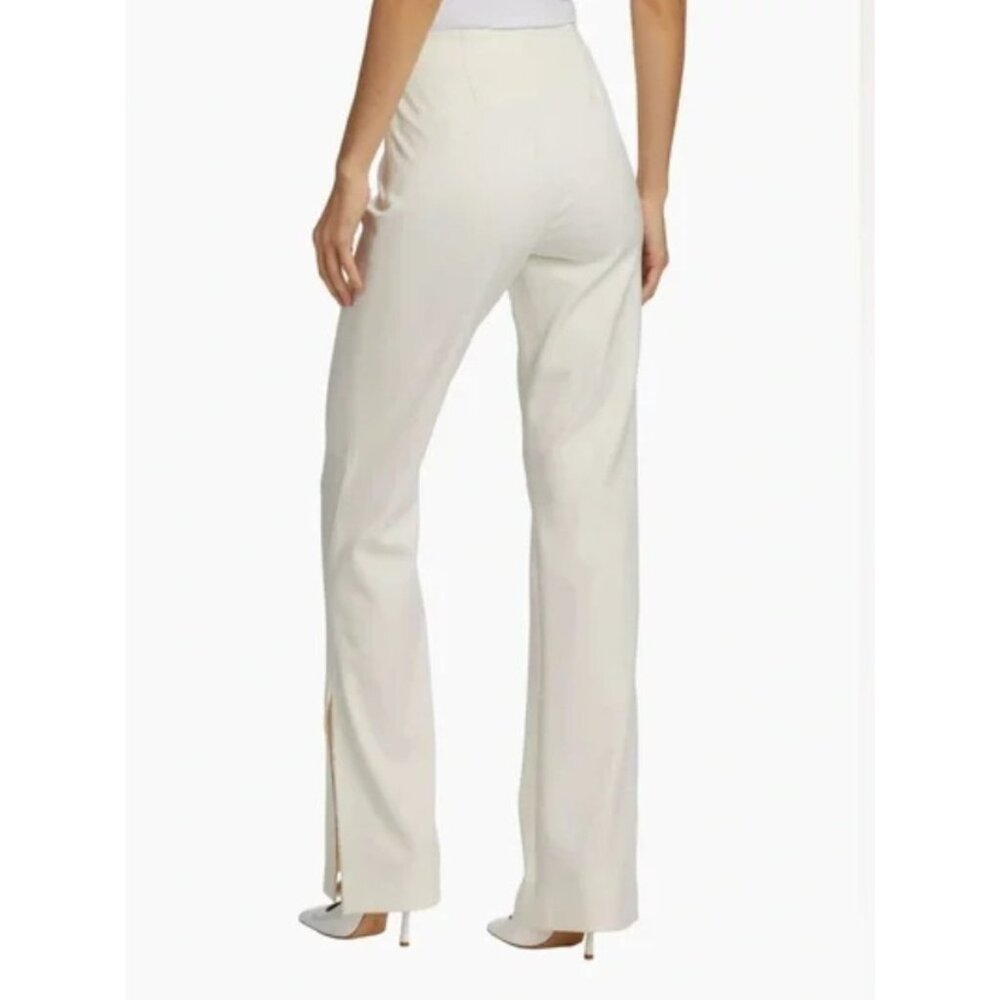 Alice + Olivia Lara Side Slit flared Pants size 2 color Ivory NWT mspr $440